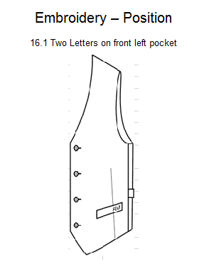 Ж16.1 TWO LETTERS ON THE FRONT POCKET