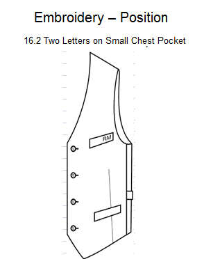 Ж16.2 TWO LETTERS ON THE SMALL CHEST POCKET