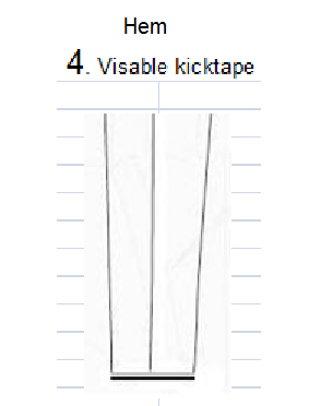 INVISIBLE KICKTAPE ONLY ON THE BACK PART OF THE LEG