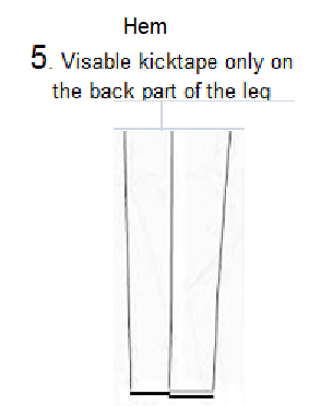 П9.5 VISABLE KICKTAPE ONLY ON THE BACK PART OF THE LEG