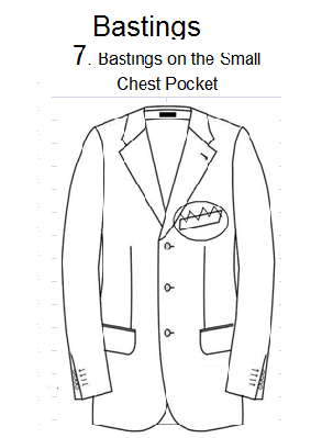 С24.7 BASTINGS ON THE SMALL CHEST POCKET