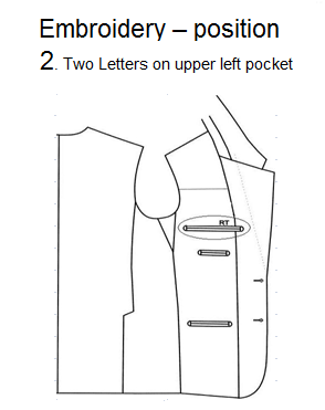 С37.2 TWO LETTERS ON THE UPPER LEFT POCKET