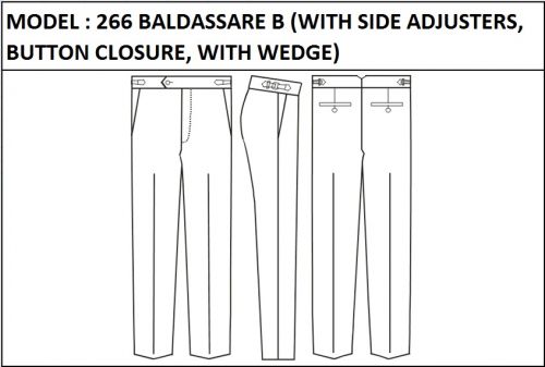 MODEL 266 BALDASSARE B -  WITH SIDE ADJUSTERS, BUTTON CLOSURE  AND WEDGE