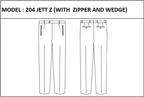 MODEL 204 JETT Z - WITH ZIPPER AND WEDGE