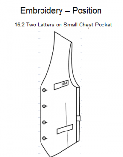 TWO LETTERS ON THE FRONT POCKET