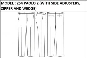MODEL 254 PAOLO Z -  WITH SIDE ADJUSTERS, ZIPPER AND WEDGE
