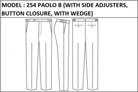 MODEL 254 PAOLO B - WITH SIDE ADJUSTERS, BUTTON CLOSURE, AND WEDGE