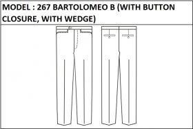 MODEL 267 BARTOLOMEO B - BUTTON CLOSURE AND WEDGE