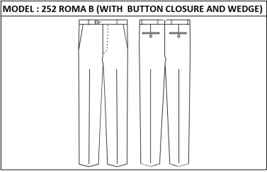 MODEL 252 ROMA B - BUTTON CLOSURE AND WEDGE