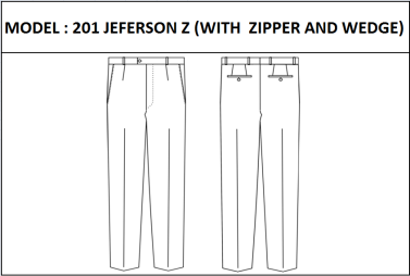 MODEL 201 JEFERSON Z - WITH ZIPPER AND WEDGE