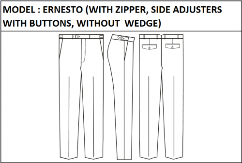 MODEL ERNESTO - WITH ZIPPER, SIDE ADJUSTERS WITH BUTTONS, WITHOUT  WEDGE