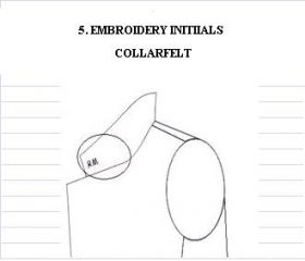 C37-5 EMBROIDERY (initials collarfelt))
