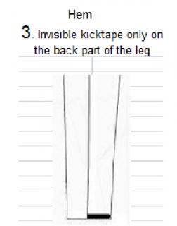 П9.3 INVISIBLE KICKTAPE ONLY ON THE BACK PART OF THE LEG