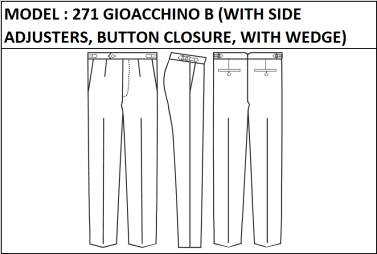 MODEL 271 GIOACCHINO B - WITH SIDE ADJUSTERS, BUTTON CLOSURE, AND WEDGE