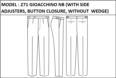 MODEL 271 GIOACCHINO NB - WITH SIDE ADJUSTERS, BUTTON CLOSURE , WITHOUT WEDGE