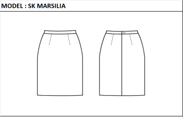 SK MARSILIA (CLASSIC SKIRT - SHORT, NO VENTS)